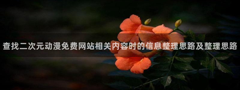 里番动漫 在线观看:查找二次元动漫免费网站相关内容时的信息整理思路及整理思路配图